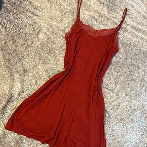 Red Lace Slip/Sleepwear Mini Dress from Target